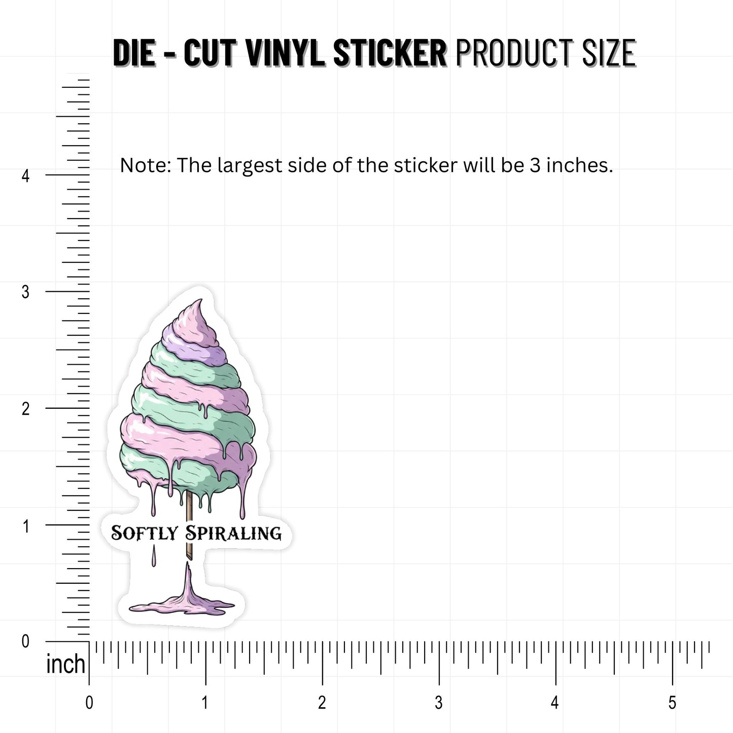 Neurodivergent Humor Sticker - Softly Spiraling Cotton Candy