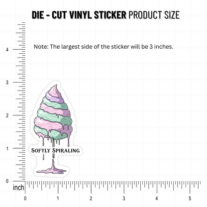 Neurodivergent Humor Sticker - Softly Spiraling Cotton Candy