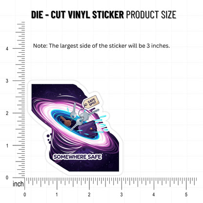 ADHD Humor Sticker - Put It Somewhere Safe Black Hole Decal