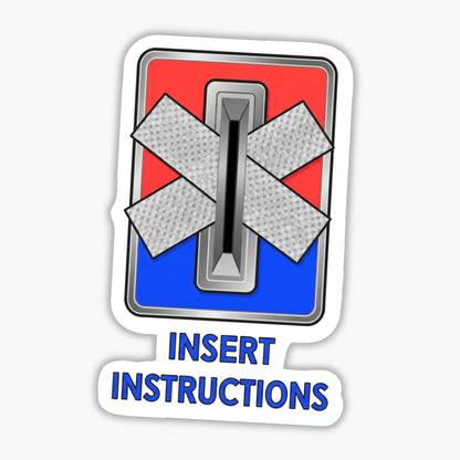 Insert Instructions ADHD Sticker - Retro Arcade Coin Slot Decal