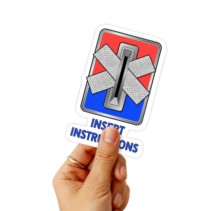 Insert Instructions ADHD Sticker - Retro Arcade Coin Slot Decal