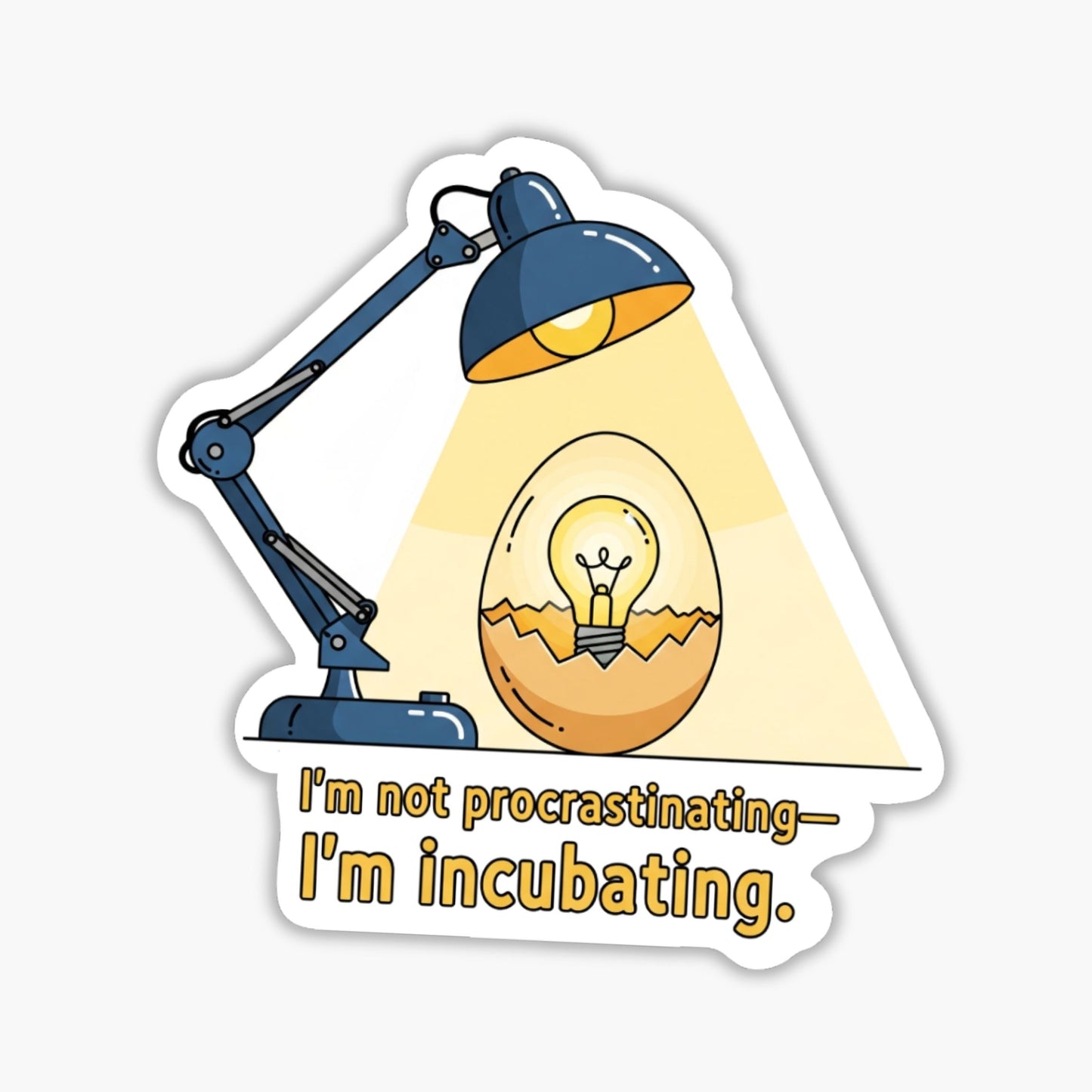 ADHD Procrastination Sticker - Idea Incubator Neurodivergent Decal