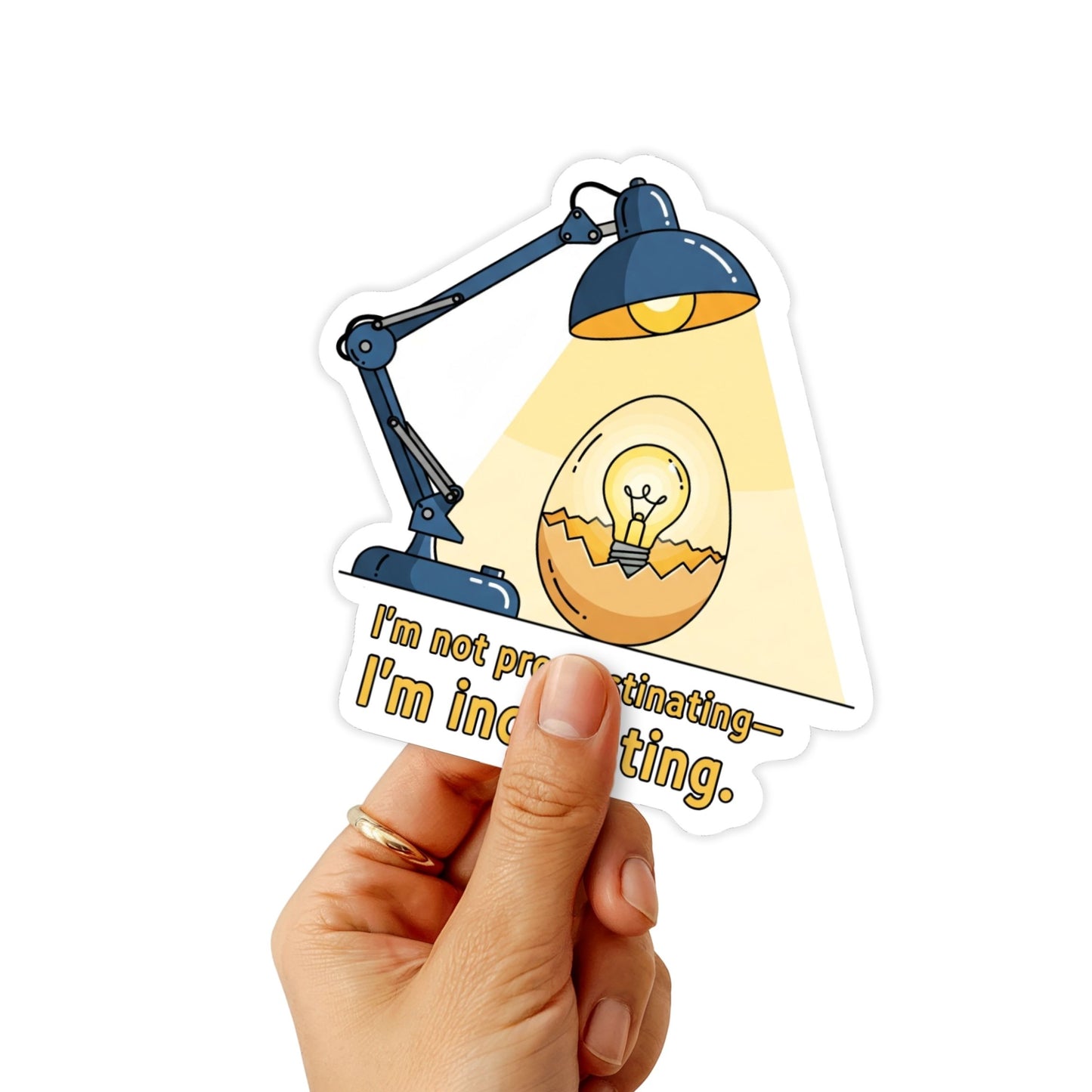 ADHD Procrastination Sticker - Idea Incubator Neurodivergent Decal