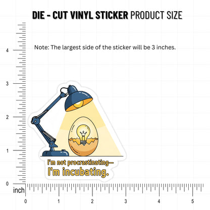 ADHD Procrastination Sticker - Idea Incubator Neurodivergent Decal