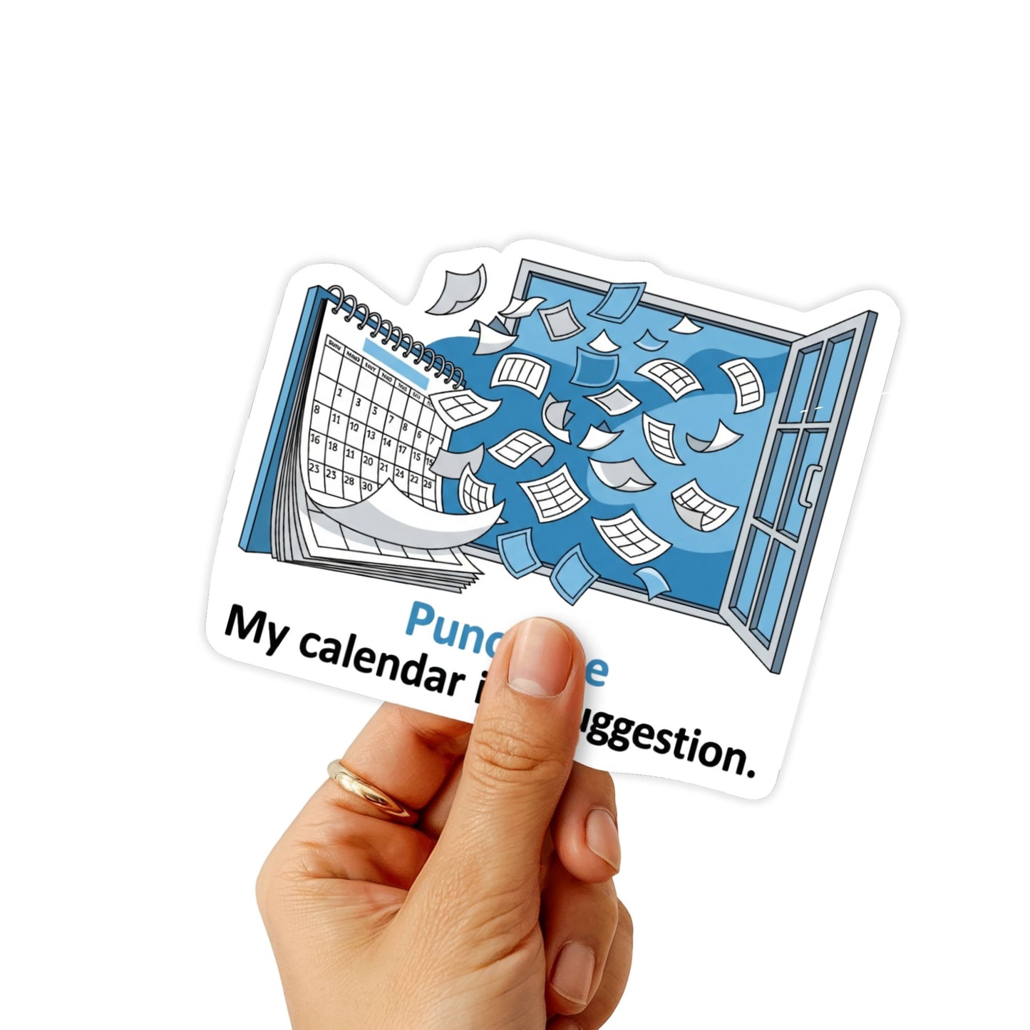 My Calendar Is A Suggestion ADHD Planner Sticker - Breezy Blue