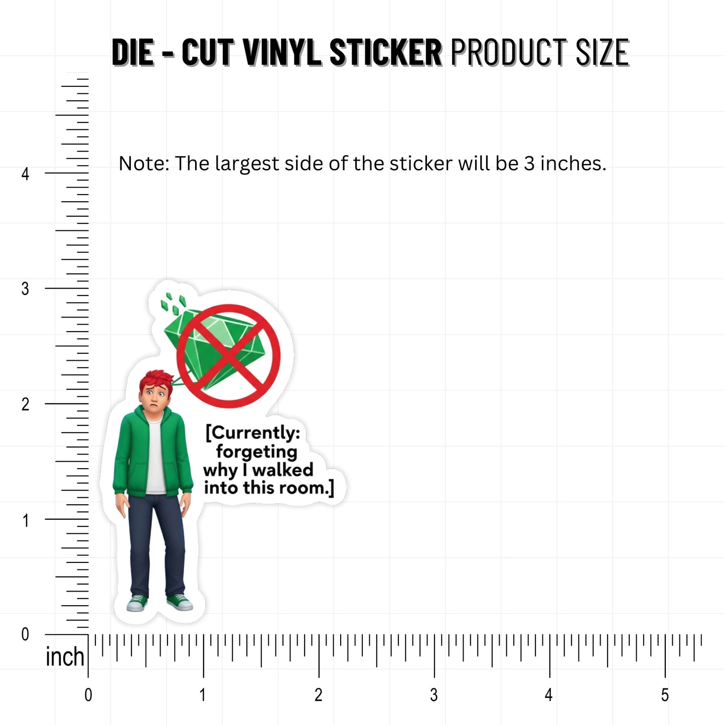 ADHD Humor Sticker Mission Aborted Sim Decal - Matte Vinyl