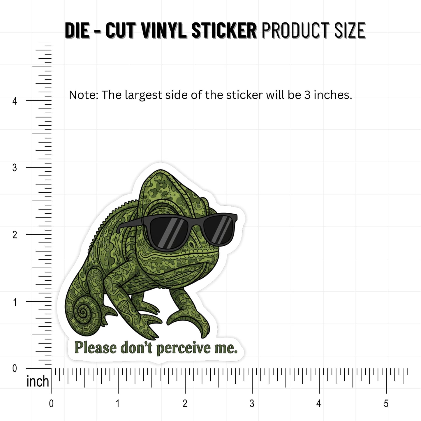 Do Not Perceive Chameleon Sticker Funny Introvert Matte Decal