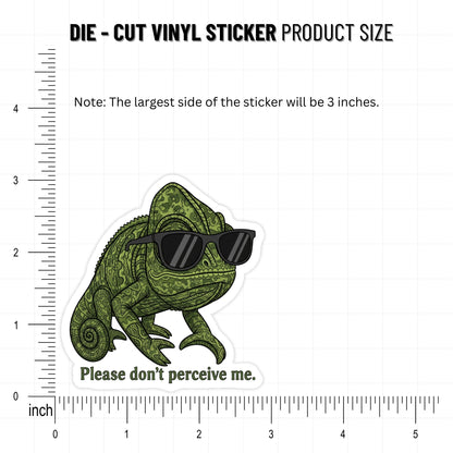 Do Not Perceive Chameleon Sticker Funny Introvert Matte Decal