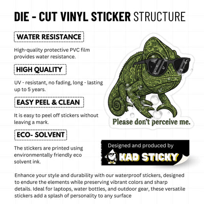Do Not Perceive Chameleon Sticker Funny Introvert Matte Decal