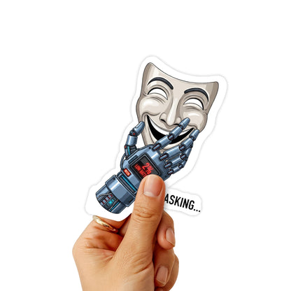 ADHD Masking Low Battery Sticker Cyberpunk Neurodivergent Decal