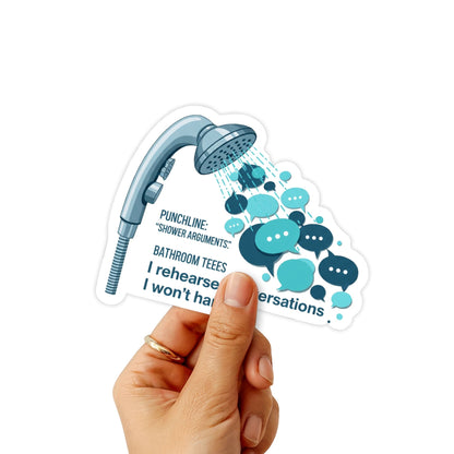 Neurodivergent Overthinking Sticker - Rehearsed Conversations Decal