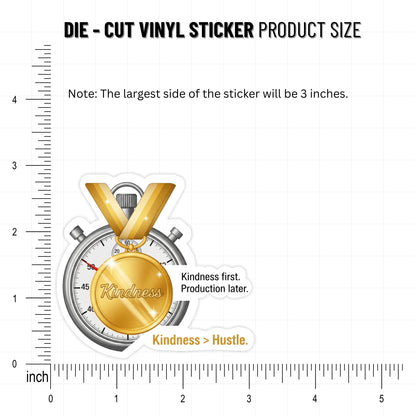 Neurodivergent Sticker - Kindness First Productivity Medal