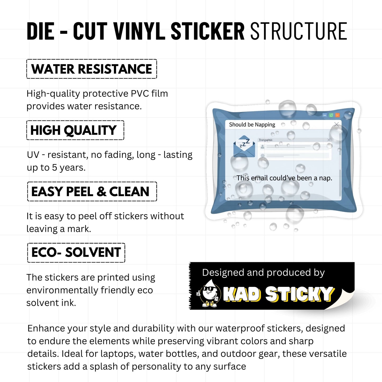 Funny Work Sticker - This Email Could Have Been A Nap Pillow Decal