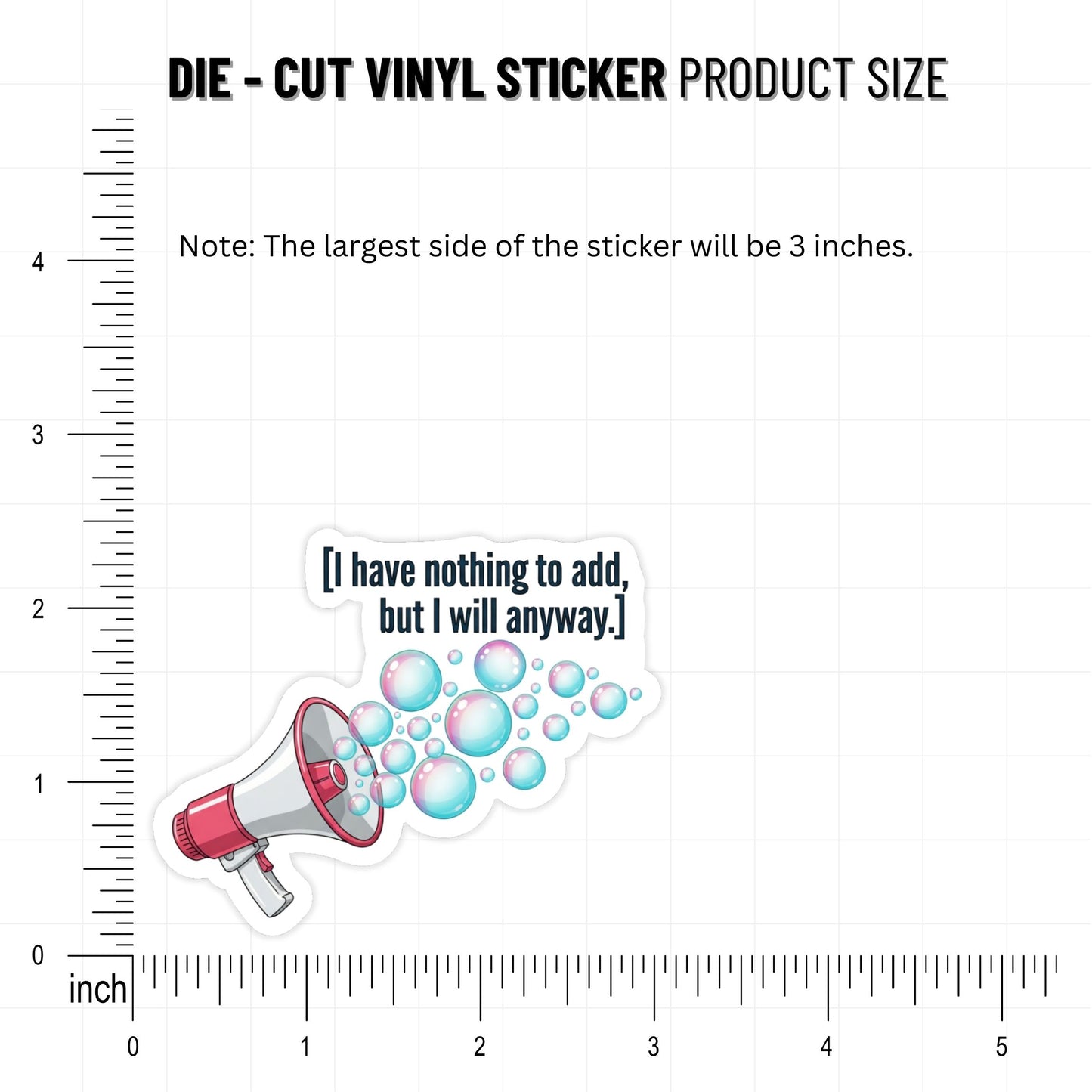 Office Humor Sticker - Just Talking Megaphone Bubble Design