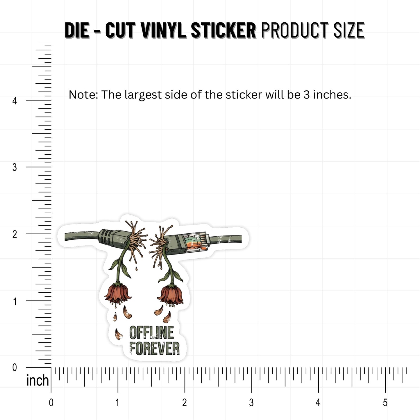 Funny Corporate Sticker Let's Take This Offline Forever Matte