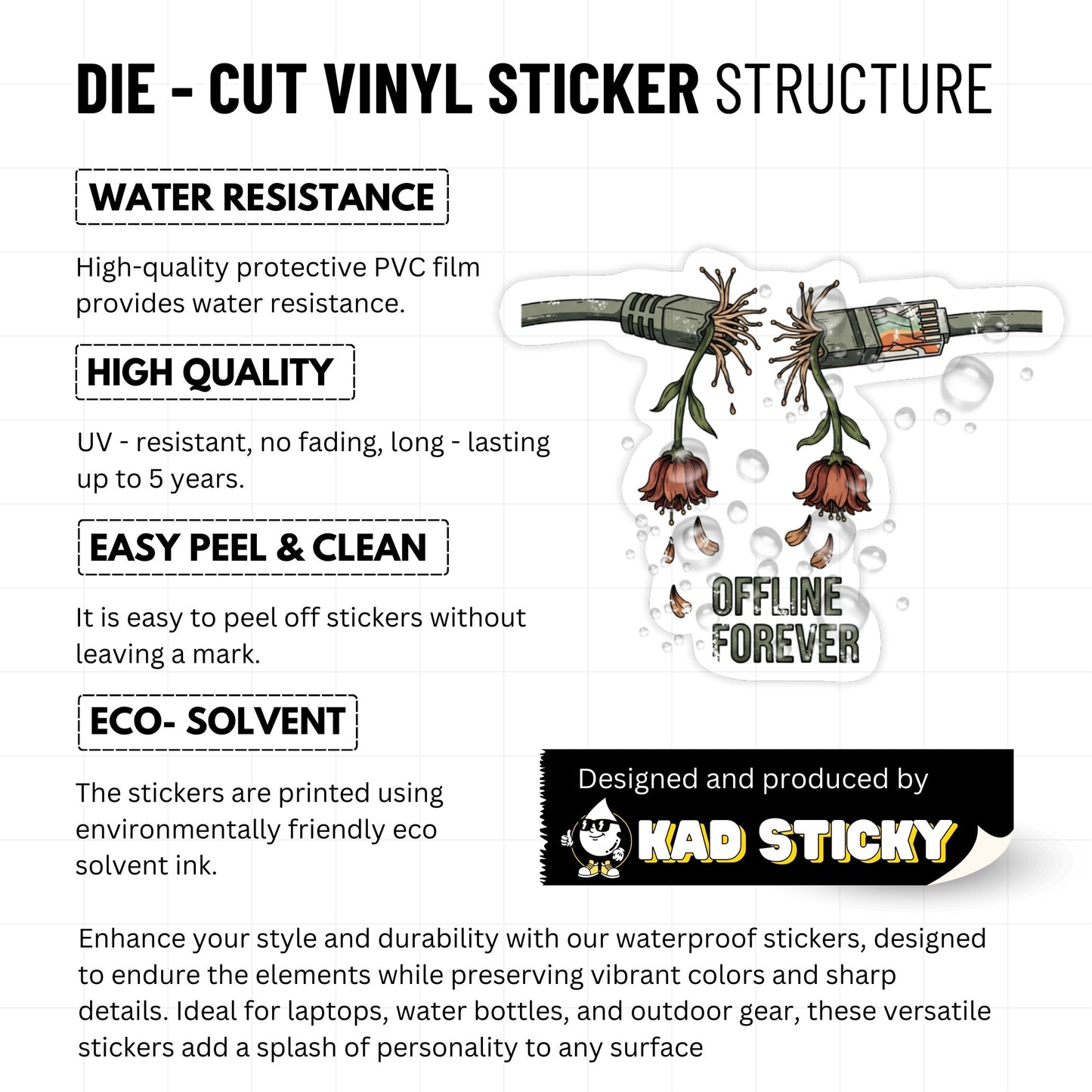 Funny Corporate Sticker Let's Take This Offline Forever Matte