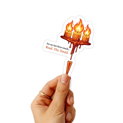 Funny Office Sticker Per My Last Email Mystic Candle Vinyl Decal
