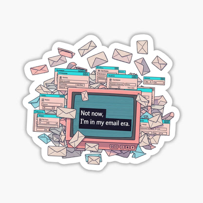 Email Era Sticker - Funny Corporate Humour WFH Laptop Decal