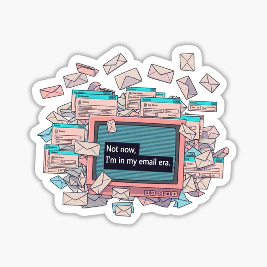 Email Era Sticker - Funny Corporate Humour WFH Laptop Decal