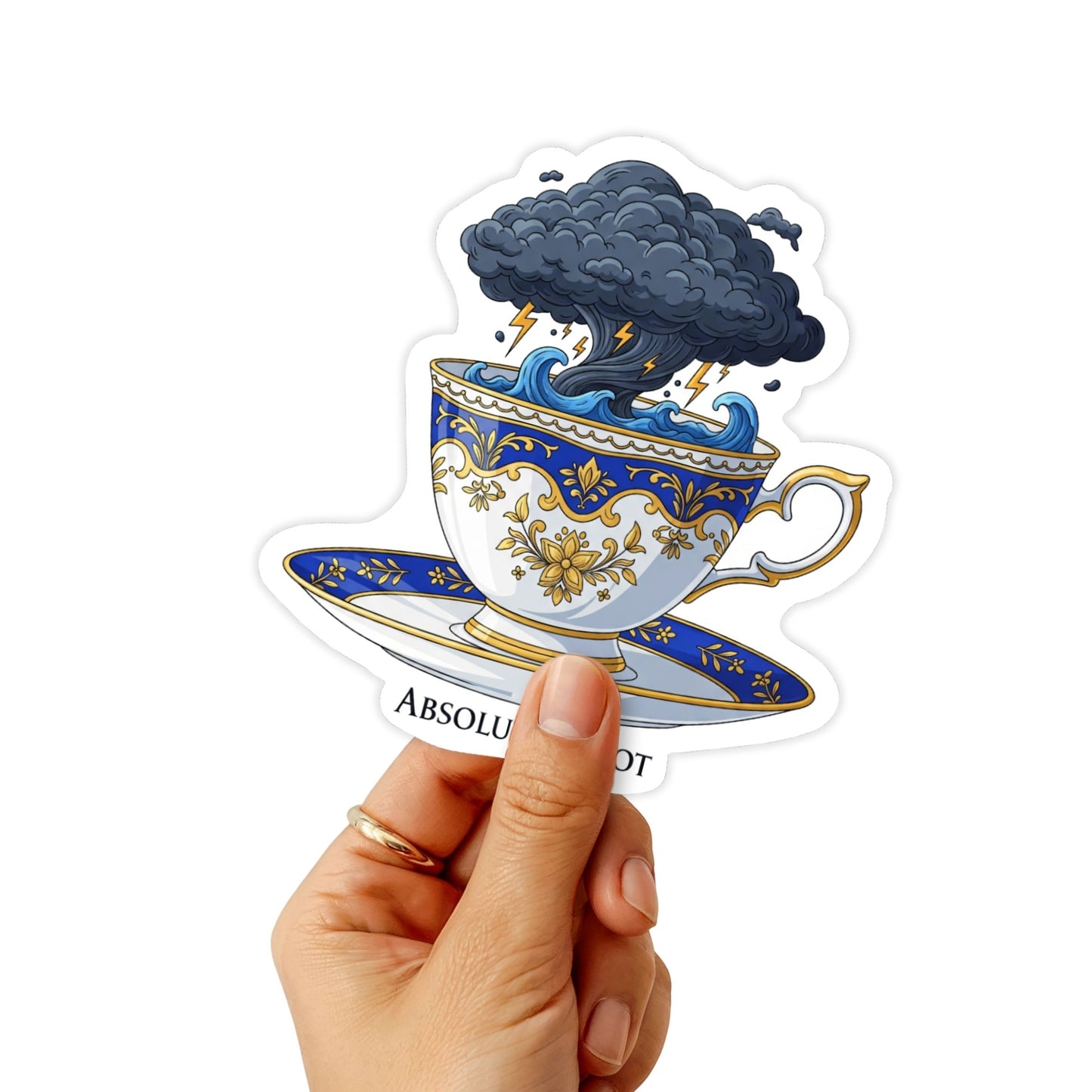 Funny Work Sticker - Respectfully Absolutely Not Teacup Humor