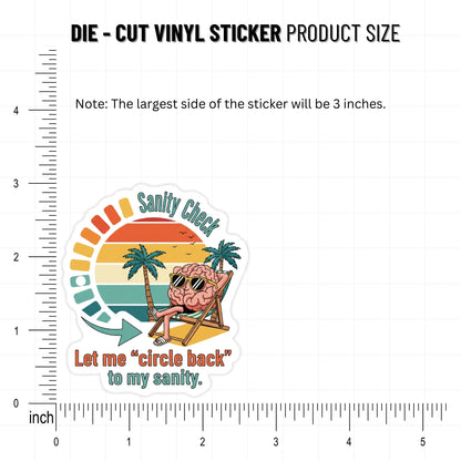 Corporate Humor Sticker - Let Me Circle Back To My Sanity