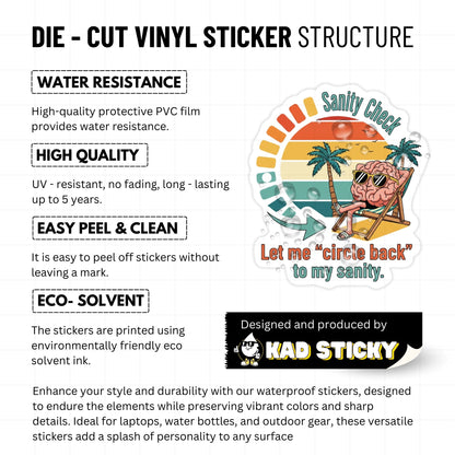 Corporate Humor Sticker - Let Me Circle Back To My Sanity