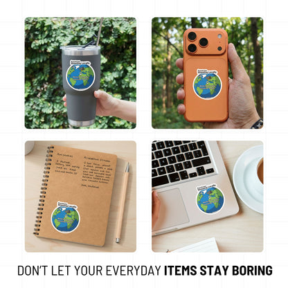 Working Remotely Stressing Locally Sticker - Funny Office Decal