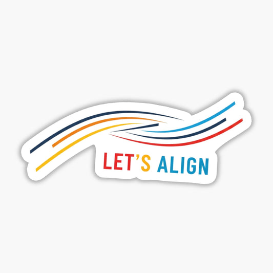 Funny Office Sticker - Let's Align Meeting Humor Vinyl Decal