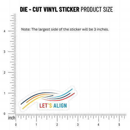 Funny Office Sticker - Let's Align Meeting Humor Vinyl Decal