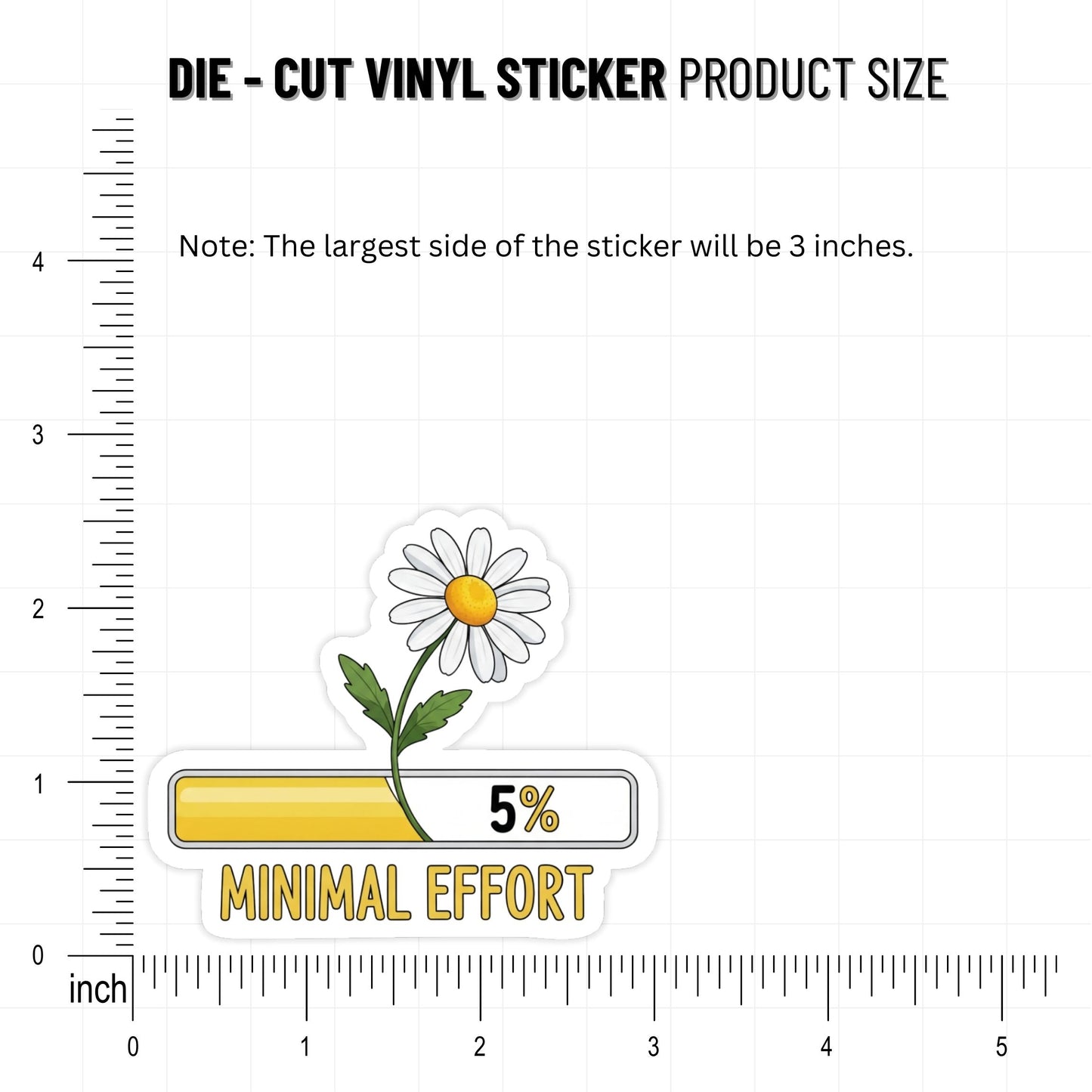 Minimal Effort Era Sticker - Funny Work Humor Loading Bar Decal