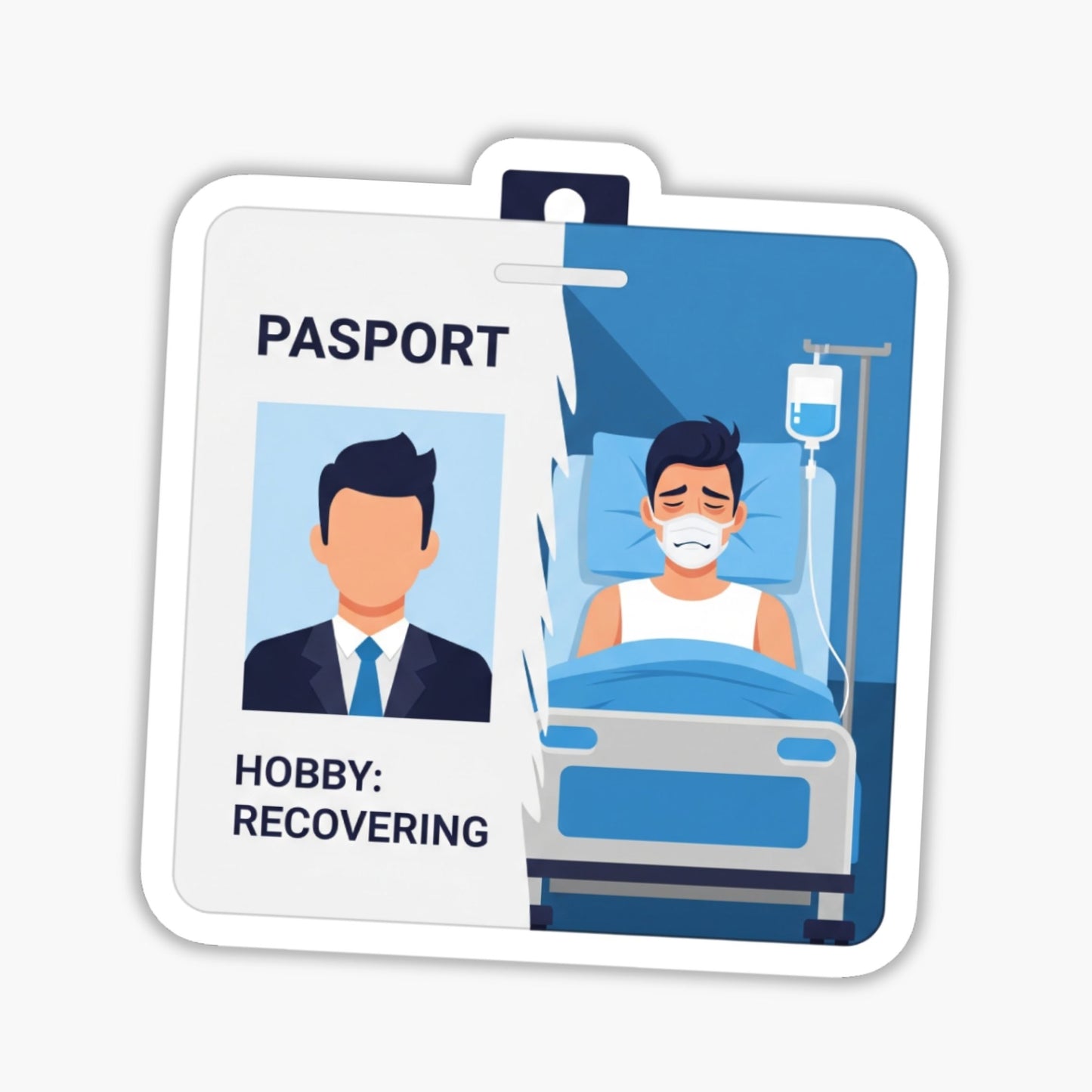 Funny Work Sticker - Meetings Job Hobby Recovering ID Badge