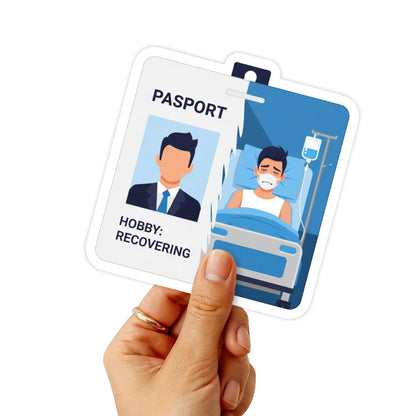 Funny Work Sticker - Meetings Job Hobby Recovering ID Badge