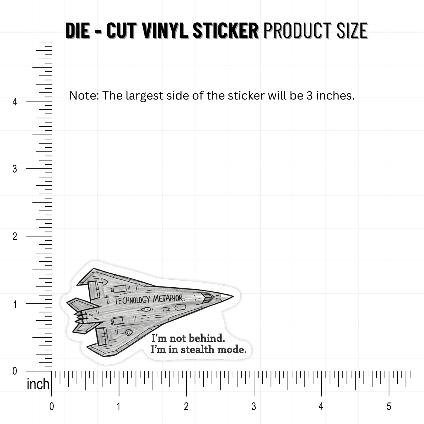 Funny Work Sticker - I’m in Stealth Mode Stealth Bomber Decal