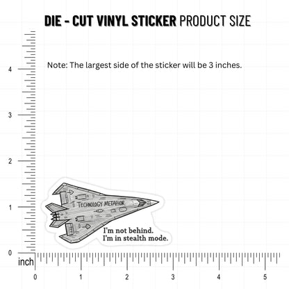 Funny Work Sticker - I’m in Stealth Mode Stealth Bomber Decal