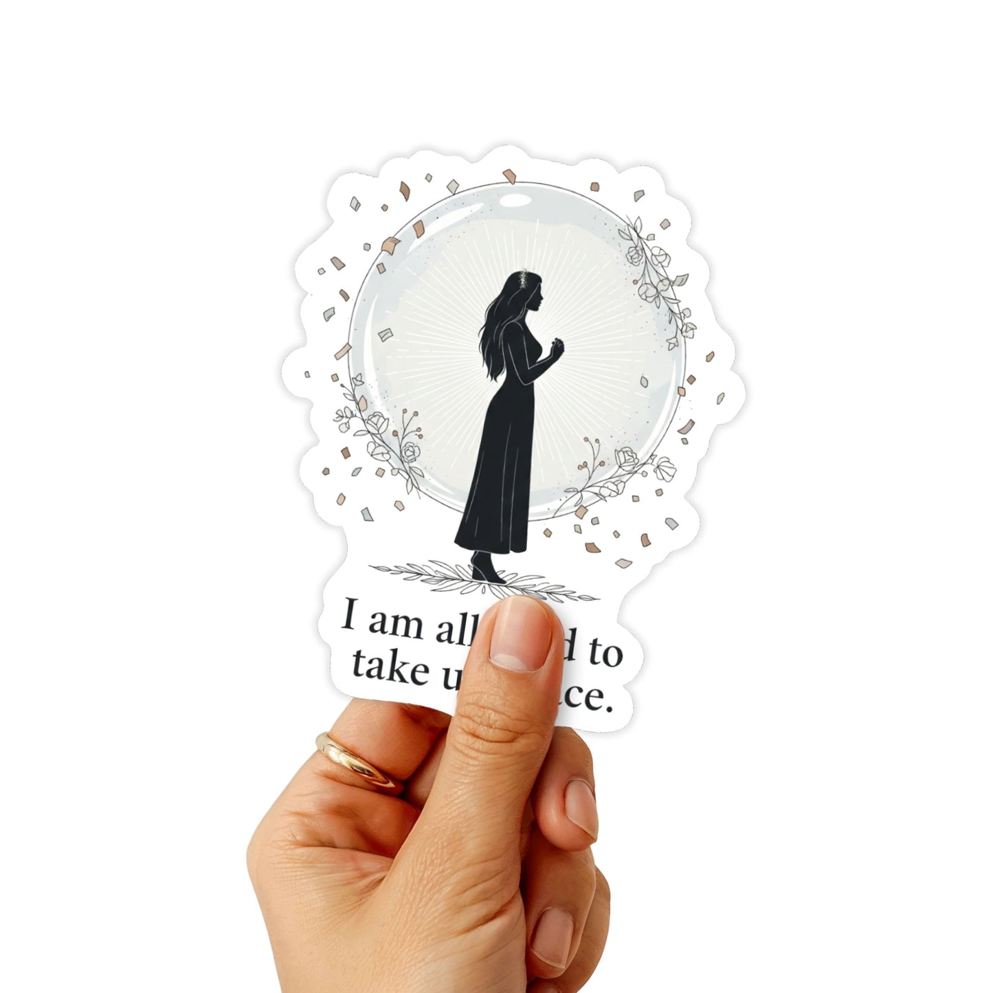 Take Up Space Sticker - Empowerment Silhouette Vinyl Decal