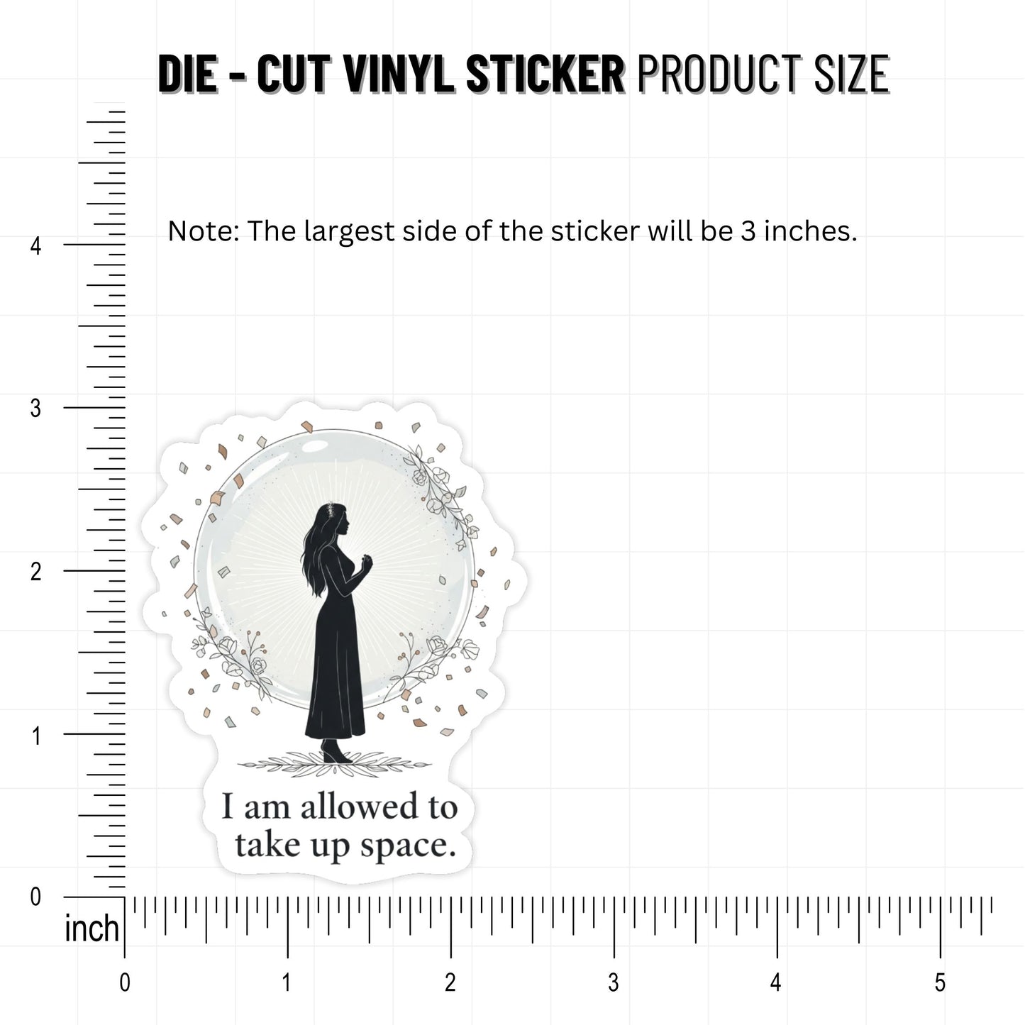 Take Up Space Sticker - Empowerment Silhouette Vinyl Decal