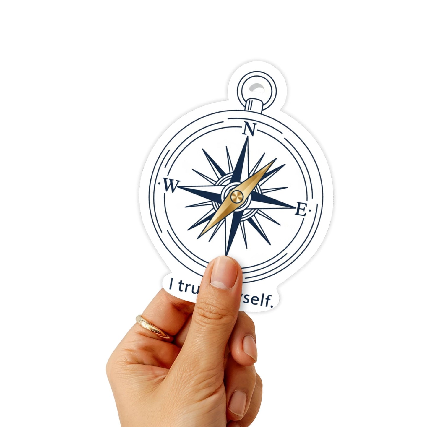 Trust Your Intuition Sticker - I Trust Myself Minimalist Compass