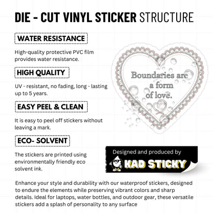 Boundaries Sticker - Boundaries are a Form of Love Vinyl Decal