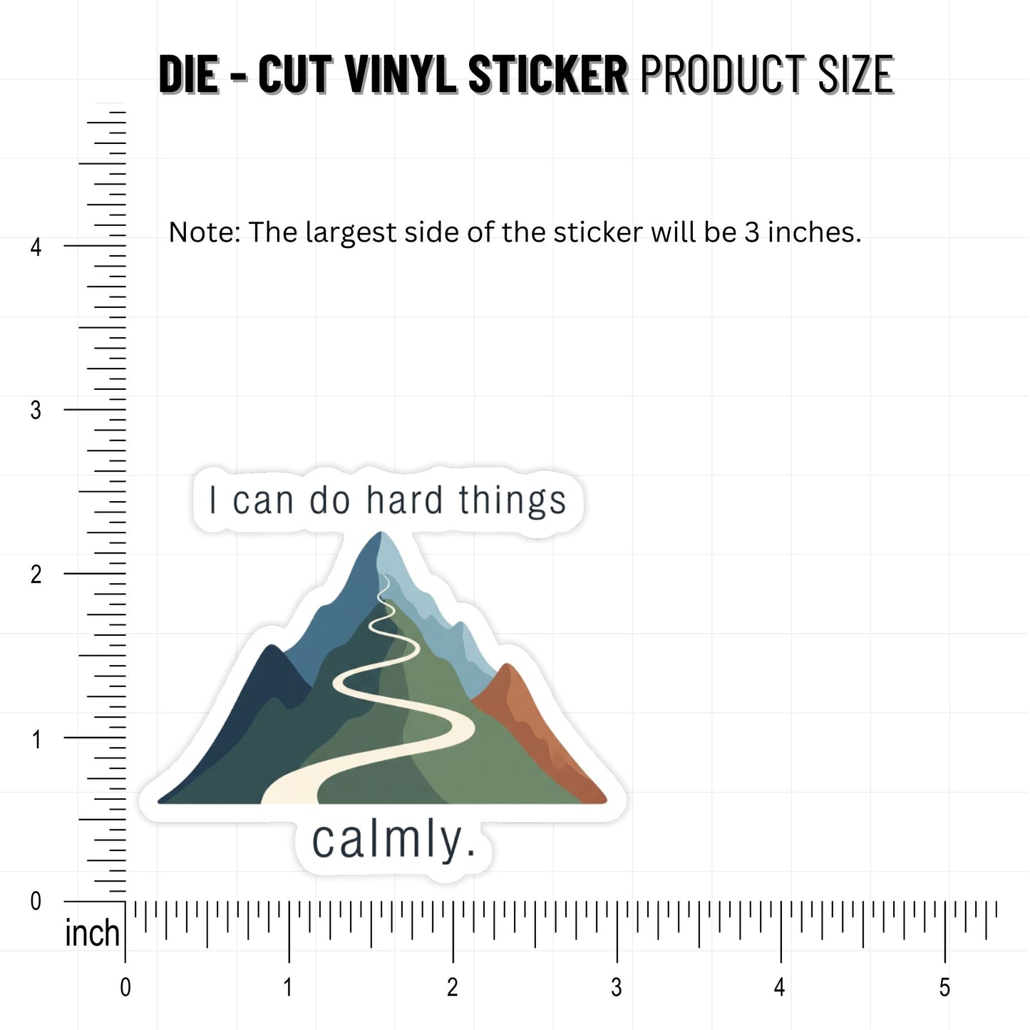 I Can Do Hard Things Empowerment Sticker - Calm Resilience Vinyl