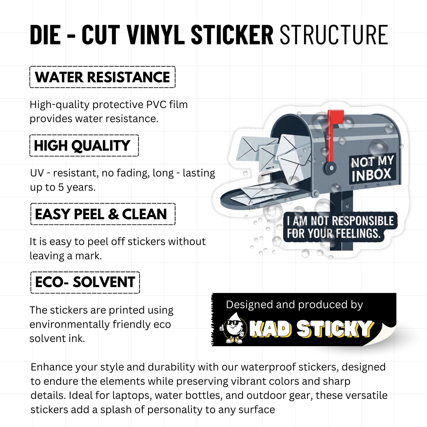 I am Not Responsible for Your Feelings Empowerment Boundaries Sticker