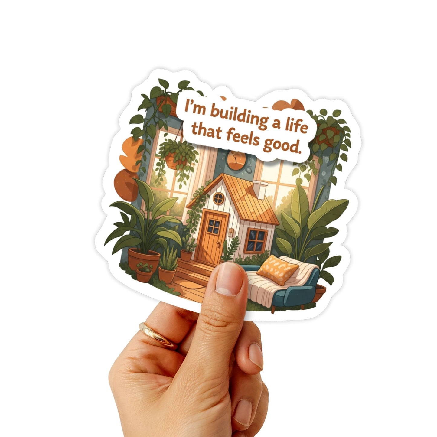 Soft Life Sticker - "I'm Building A Life That Feels Good" Decal