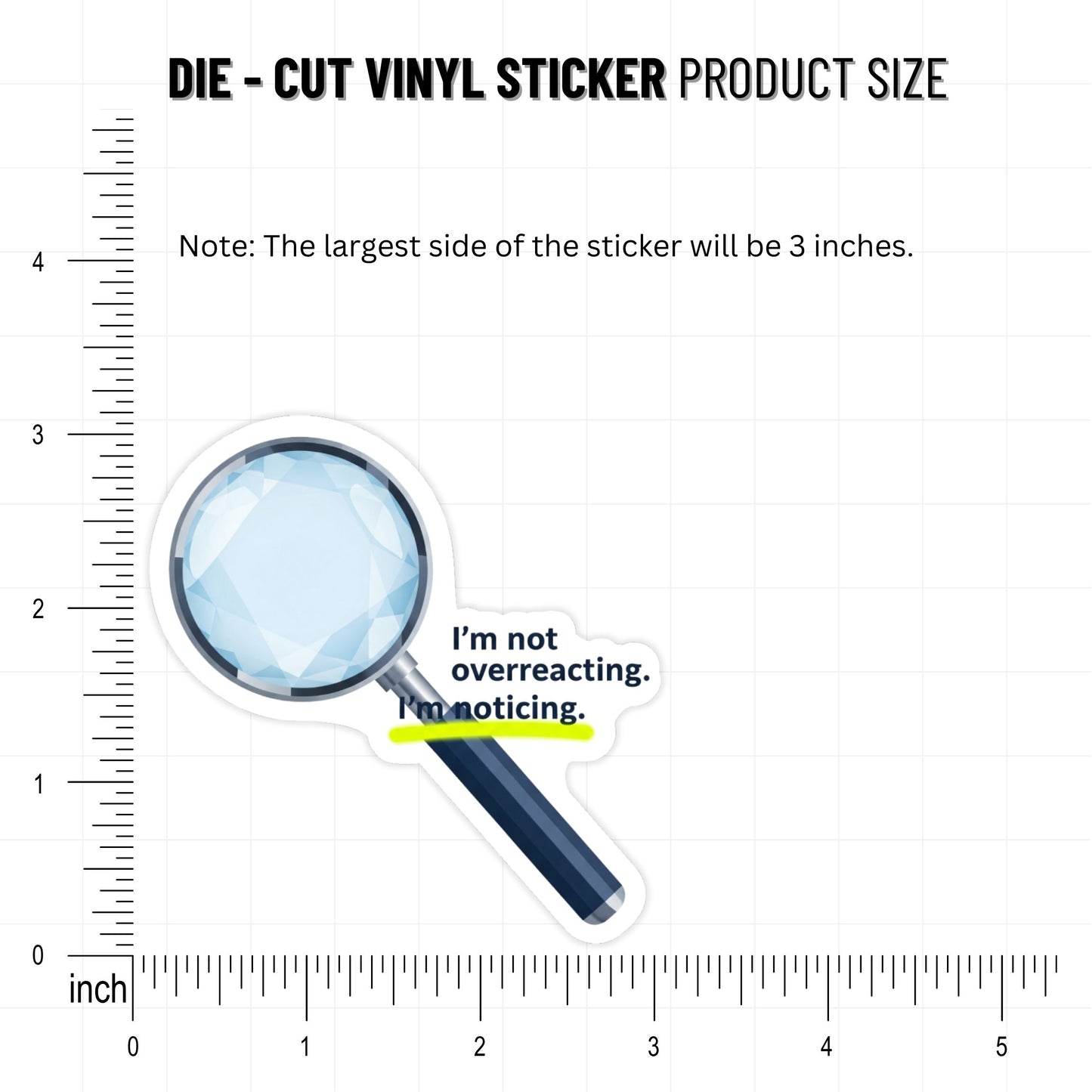 Self-Empowerment Sticker - Noticing Not Overreacting Vinyl