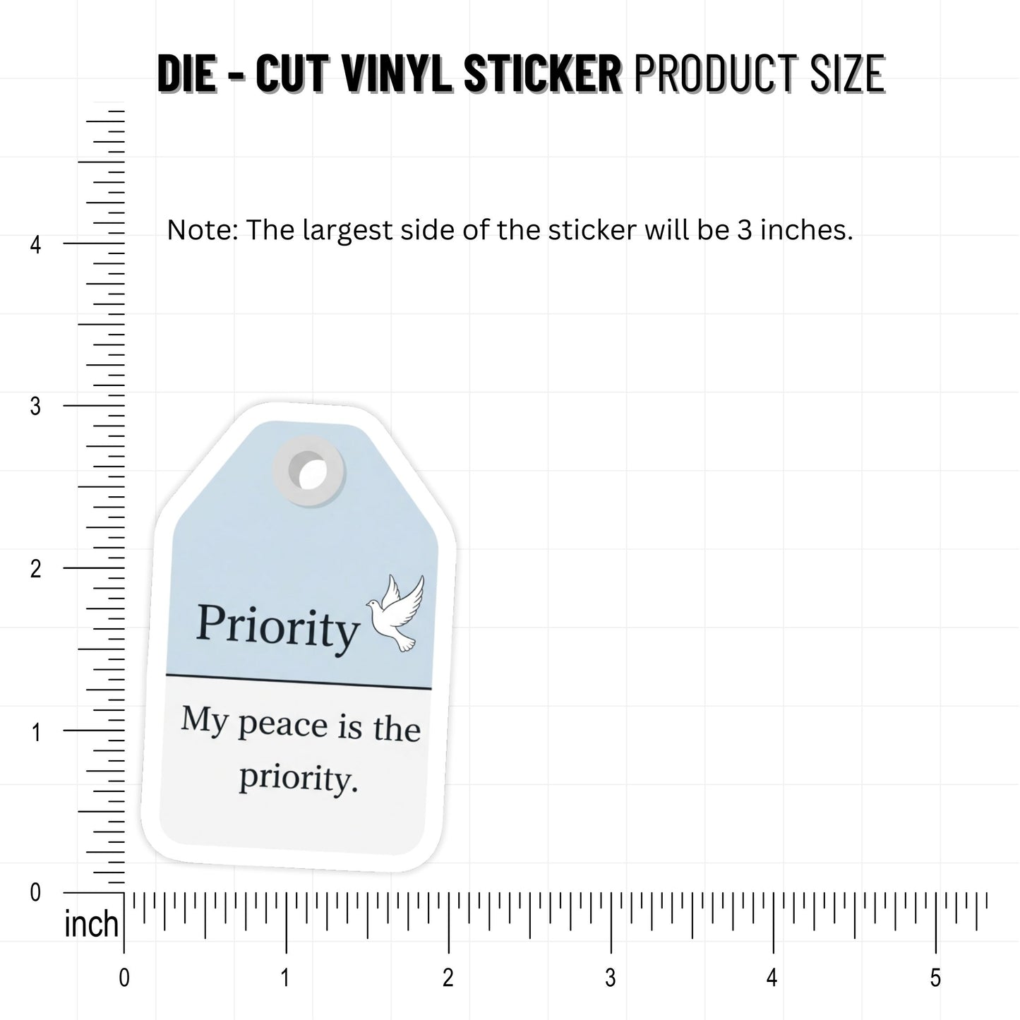 Peace Priority Sticker - Aesthetic My Peace is the Priority Decal