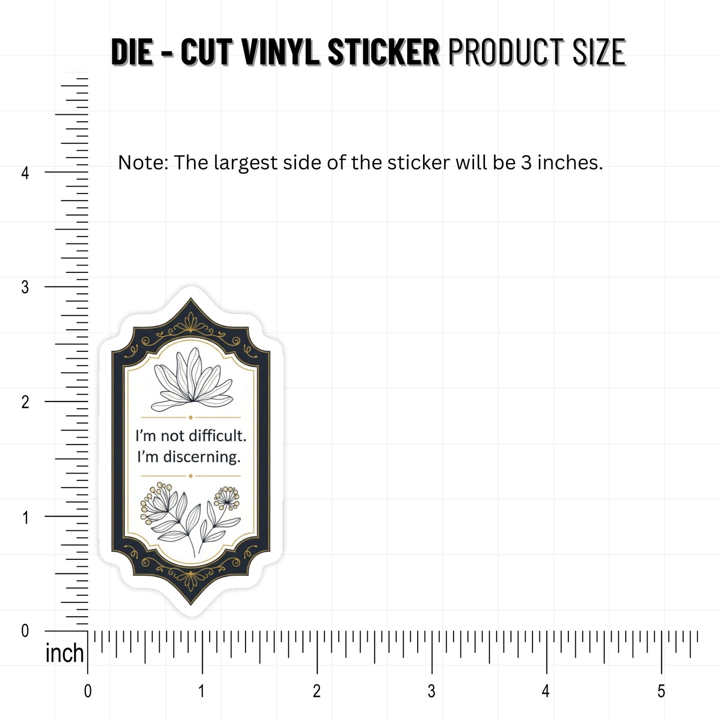 Discerning Woman Empowerment Sticker - Chic Perfume Label Aesthetic