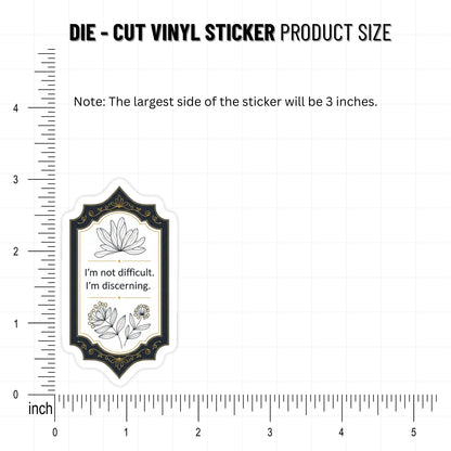 Discerning Woman Empowerment Sticker - Chic Perfume Label Aesthetic