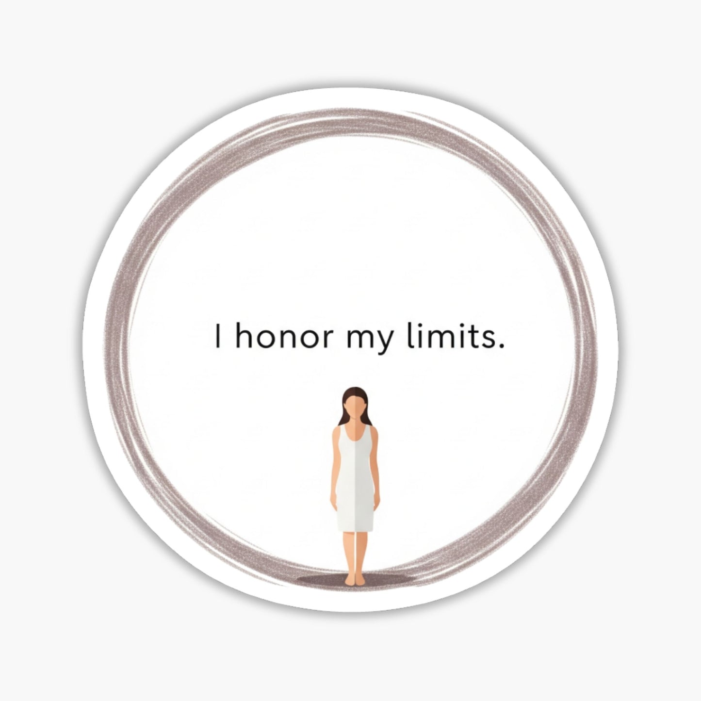 Boundaries Sticker - I Honor My Limits Minimalist Vinyl Decal
