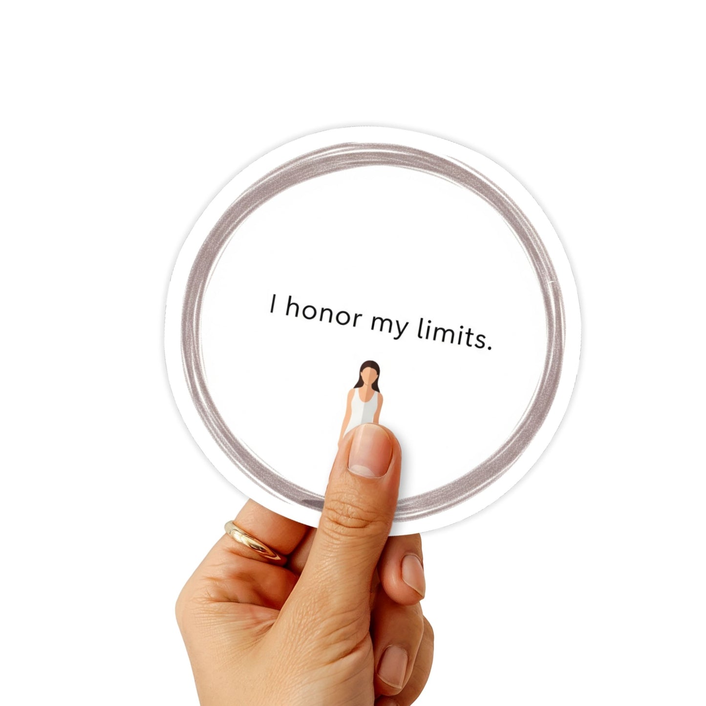 Boundaries Sticker - I Honor My Limits Minimalist Vinyl Decal