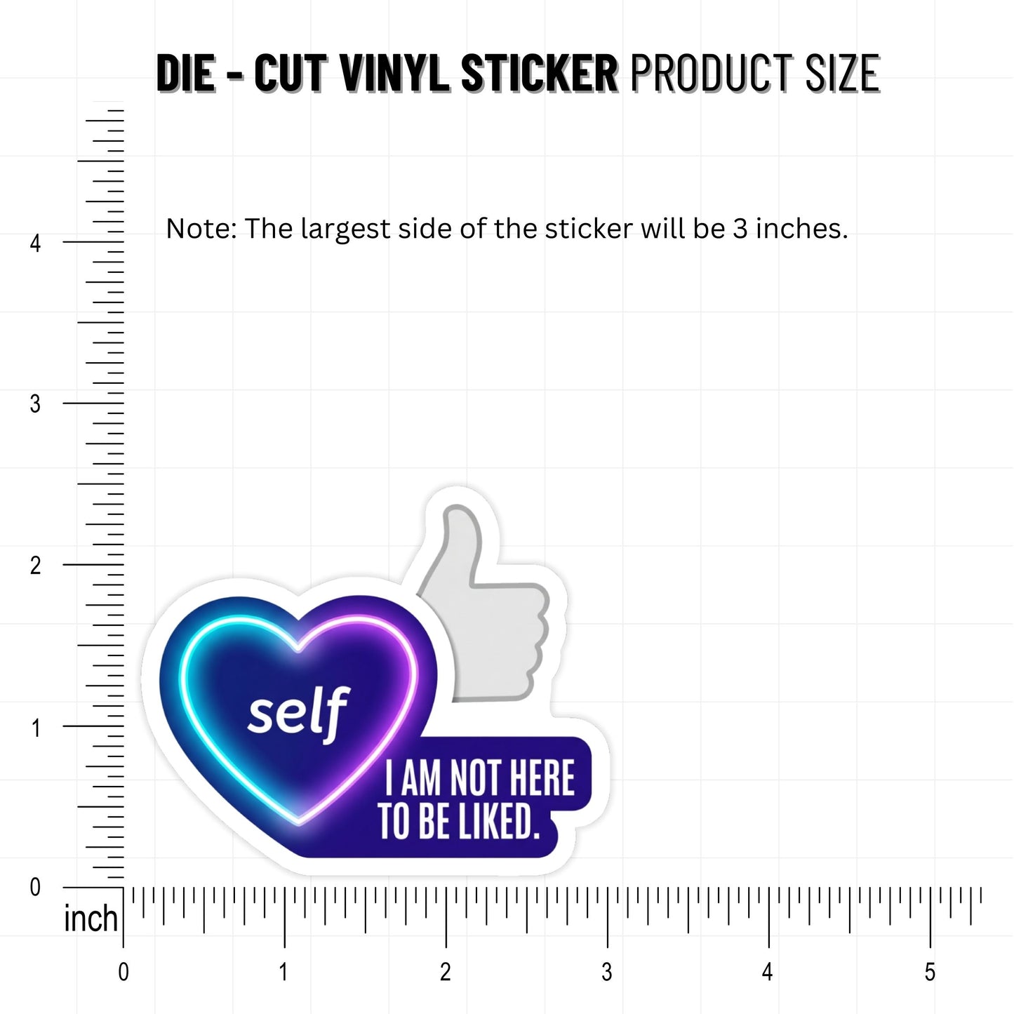 Self Worth Sticker - I Am Not Here To Be Liked Empowerment Decal