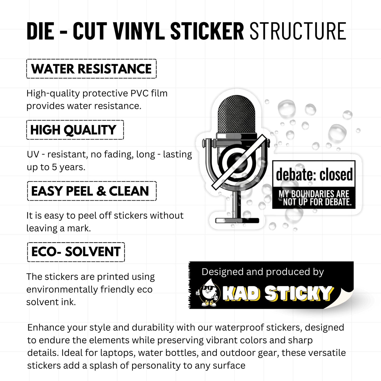 My Boundaries Are Not Up For Debate Sticker