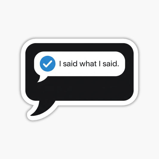 "I Said What I Said" Empowerment Sticker - Minimalist Boundary Decal